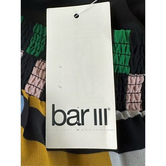Bar Iii Women’s Multi-Colors Off-the-Shoulder Bell-Sleeve Blouse Size Small - Picture 7 of 12